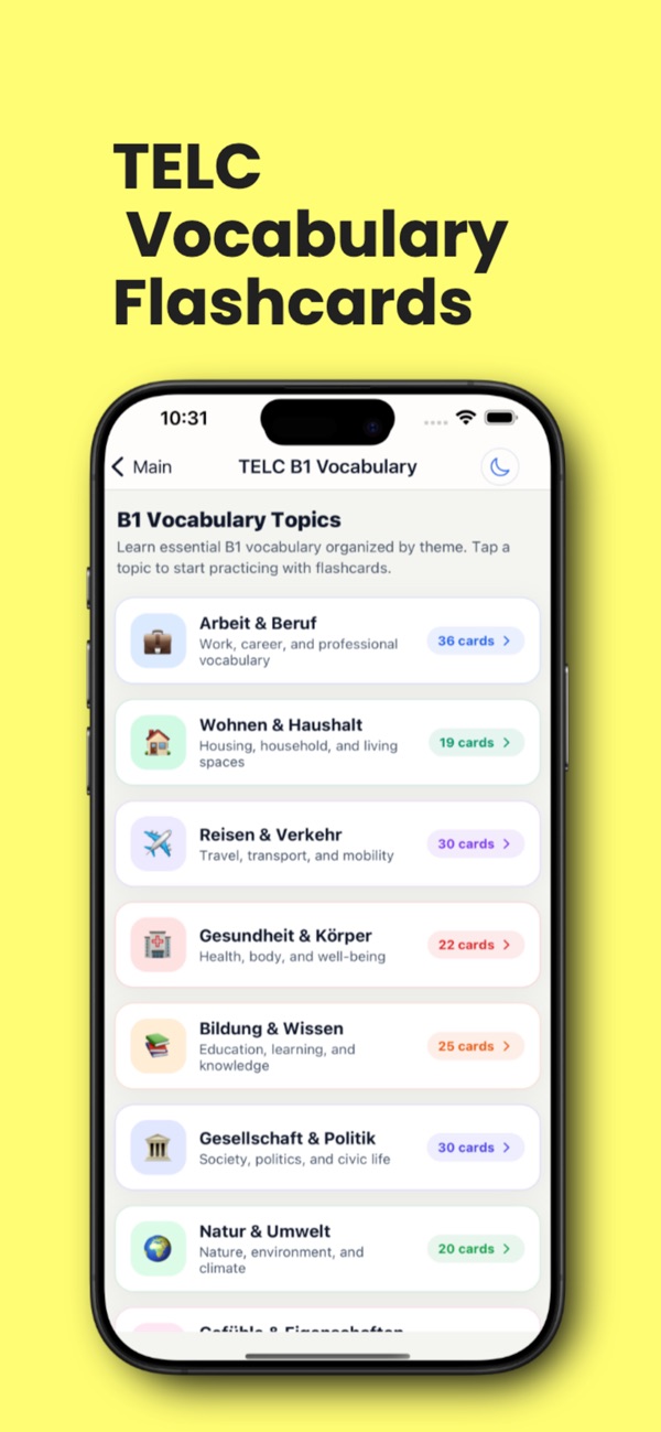 App-Store-Vorschau: telc B1 Deutschprüfung vorbereiten